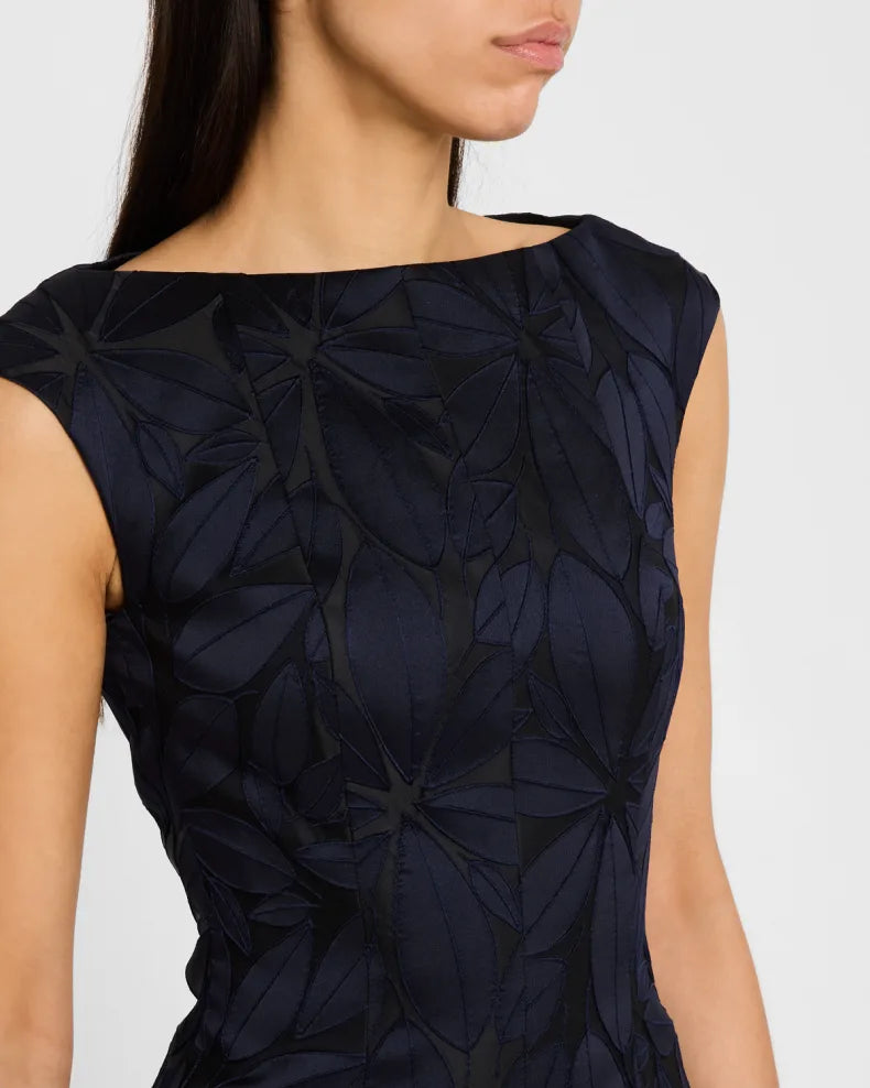 Beaded Fringe-Trim Boucle Midi Dress Beautiful and charming simple and unique design