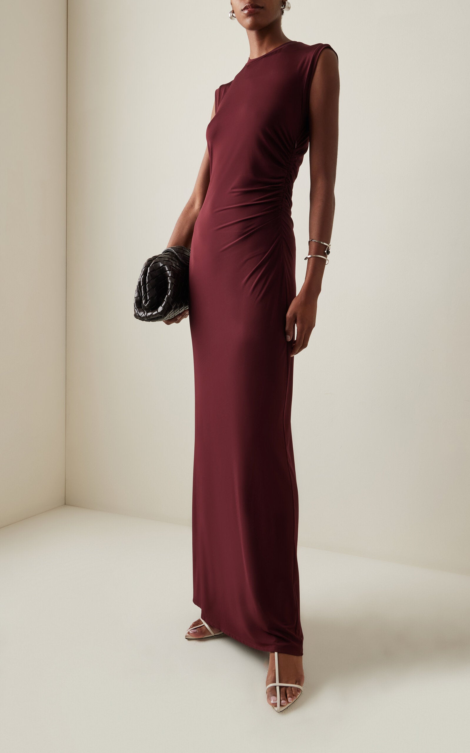 Ruched Jersey Midi Dress  Simple gentle beautiful and grand