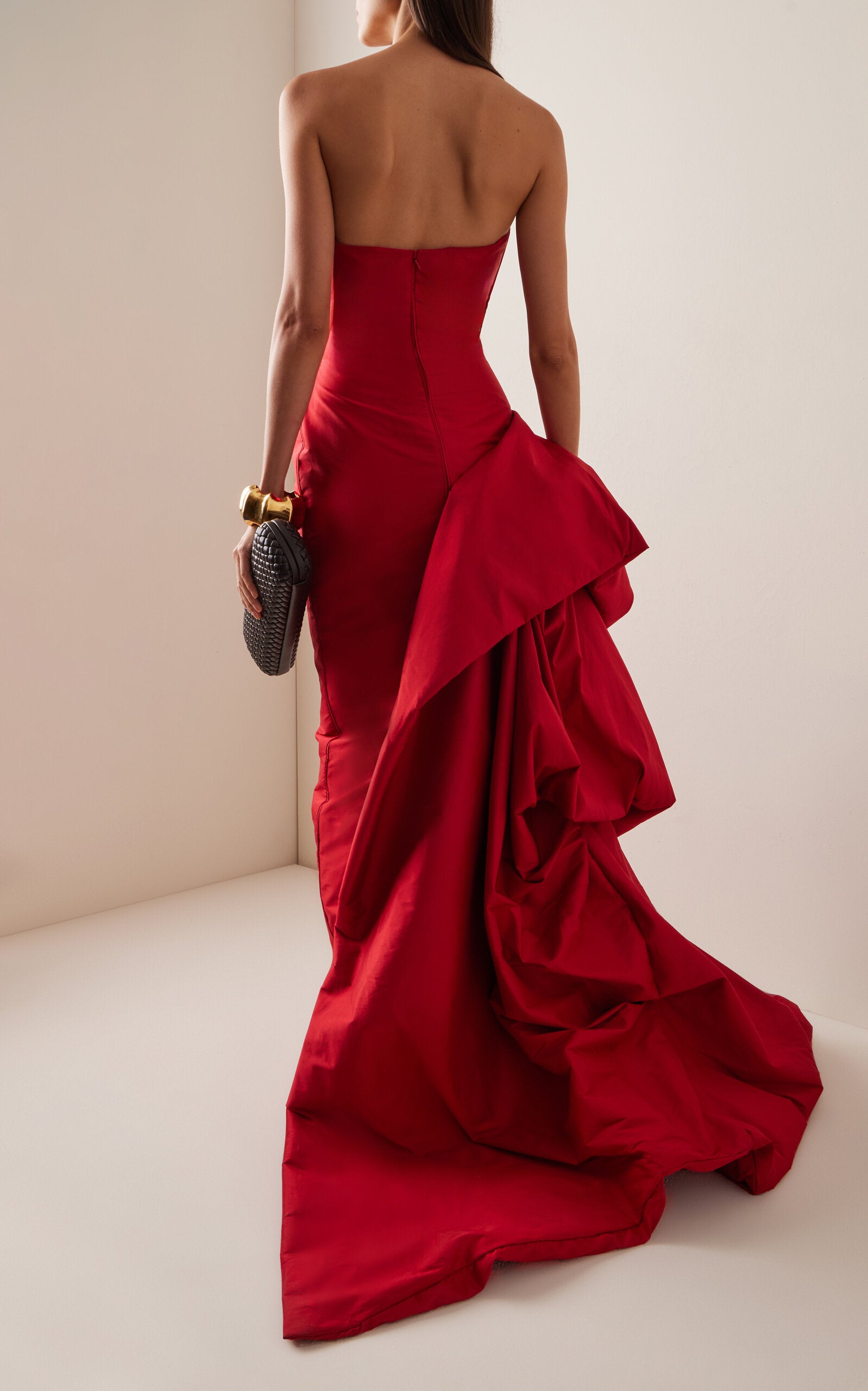 Draped Taffeta Gown  Gentle beautiful and grand