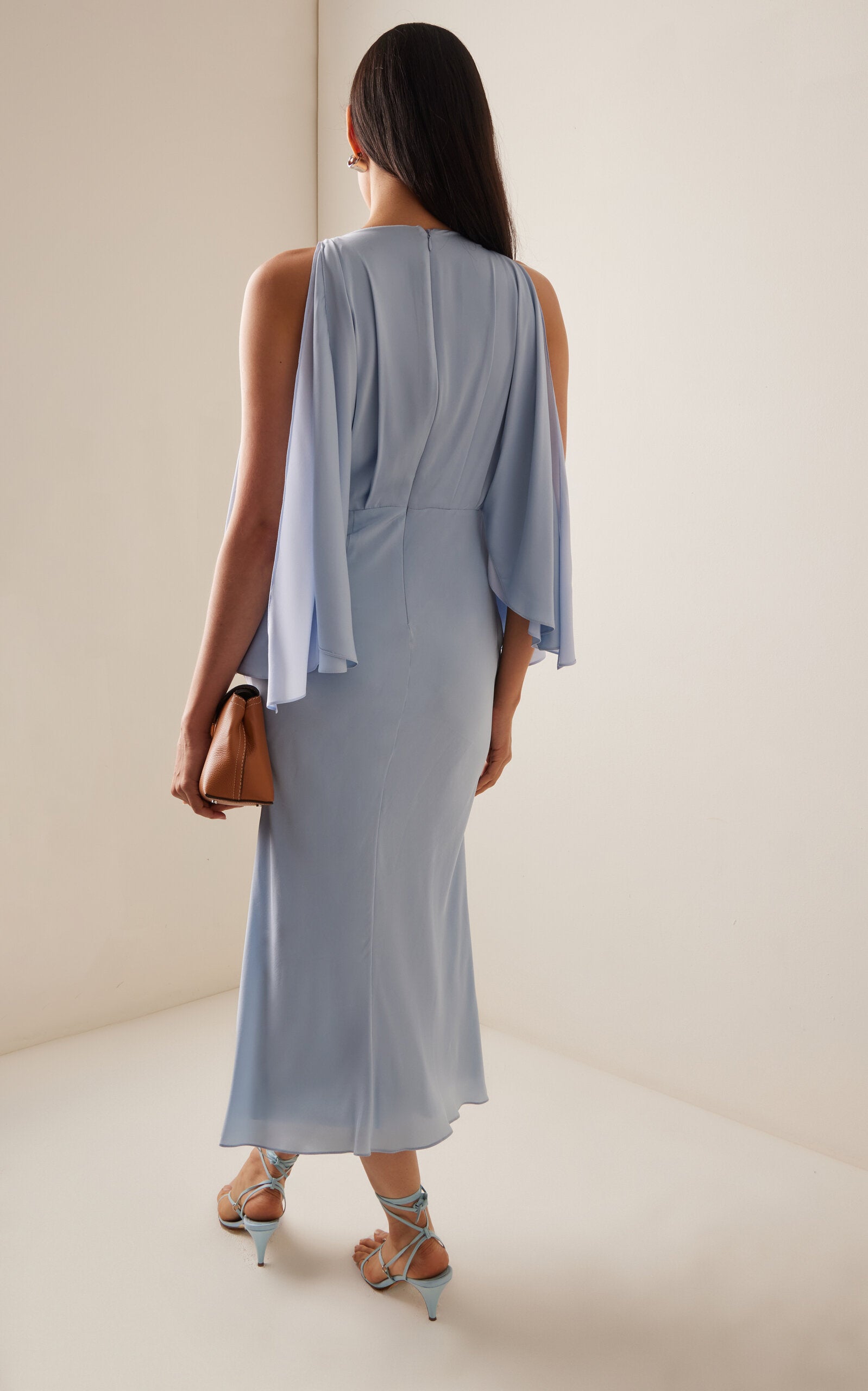 The Camille Gathered Silk Crepe De Chine Maxi Dress Simple gentle beautiful and grand