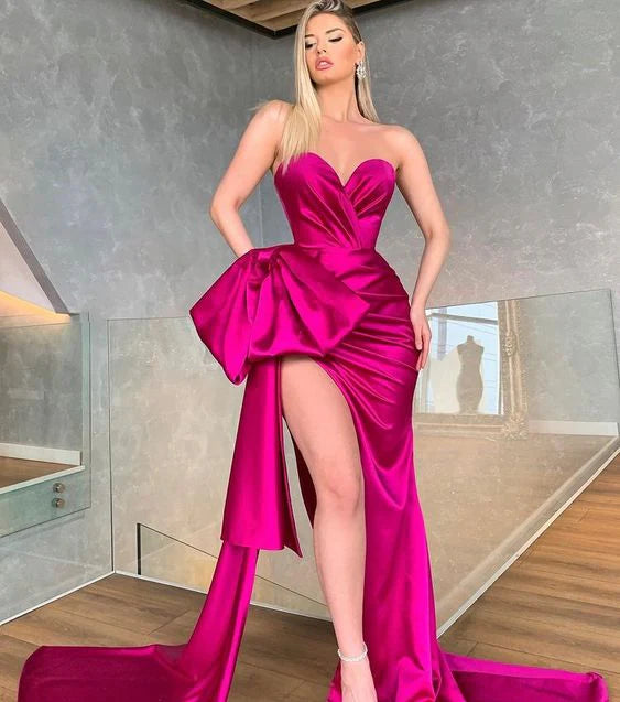 long prom dress evening dress Simple atmospheric gentle