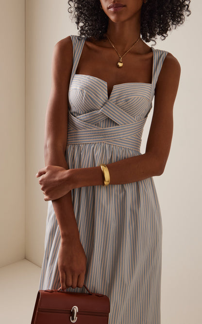 Cotton Poplin Midi Dress Full of charm simple and atmospheric