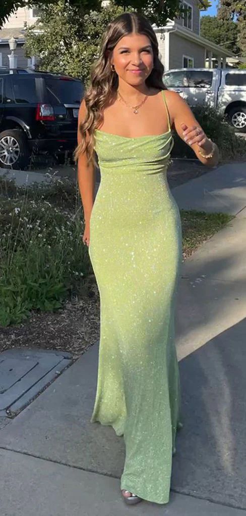 Mermaid Spaghetti Straps Cheap Long Bridesmaid Dresses