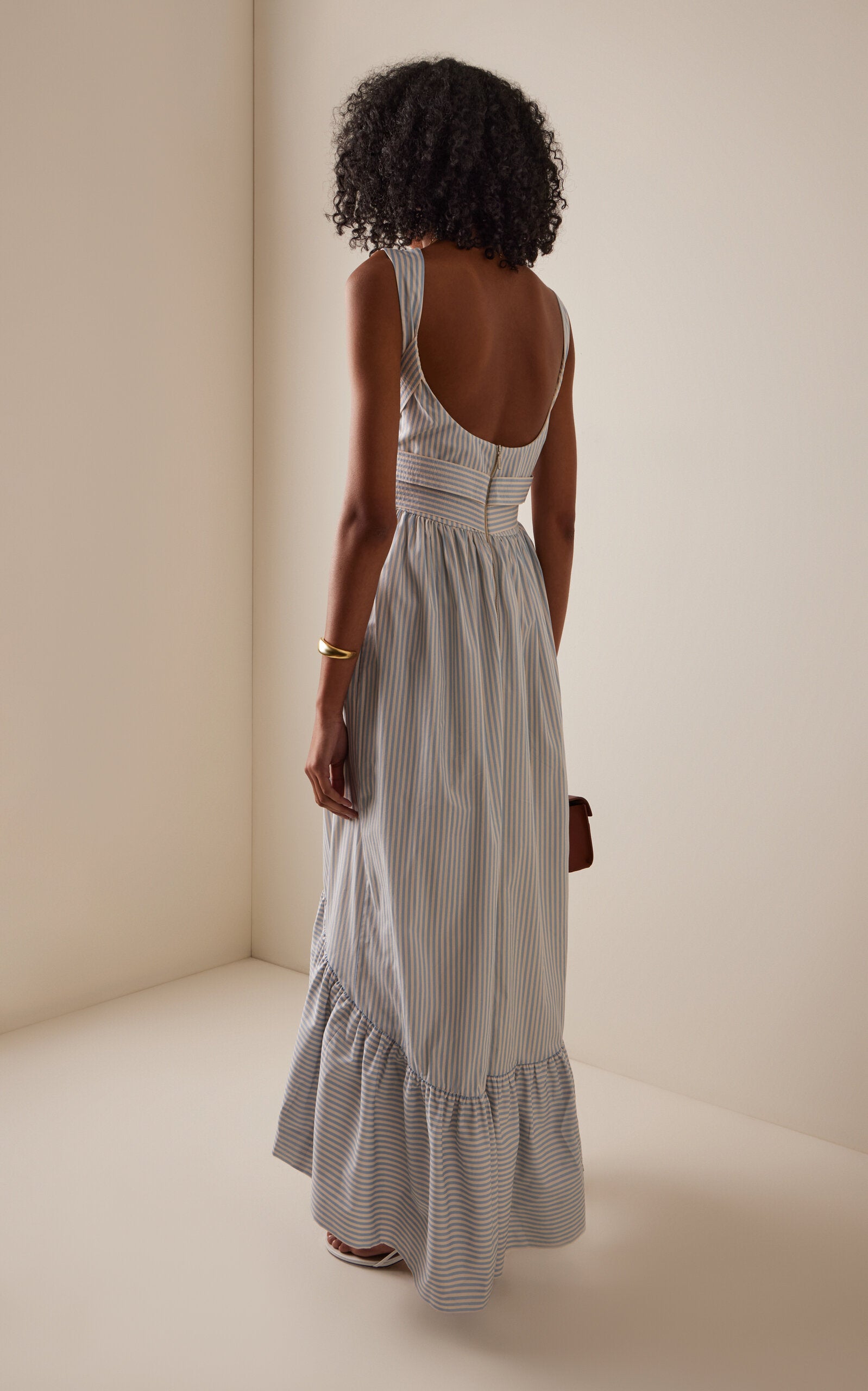 Cotton Poplin Midi Dress Full of charm simple and atmospheric