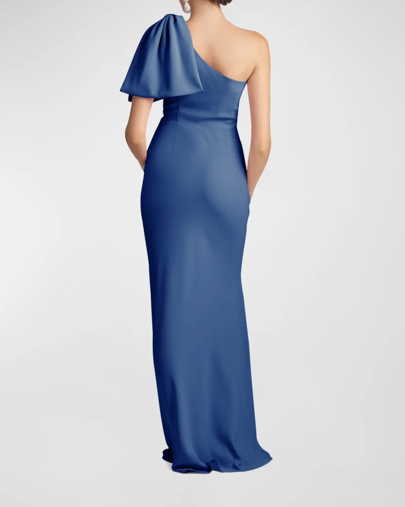 Aubrey Bias-Cut Satin Crepe Gown Beautiful and charming simple and unique design