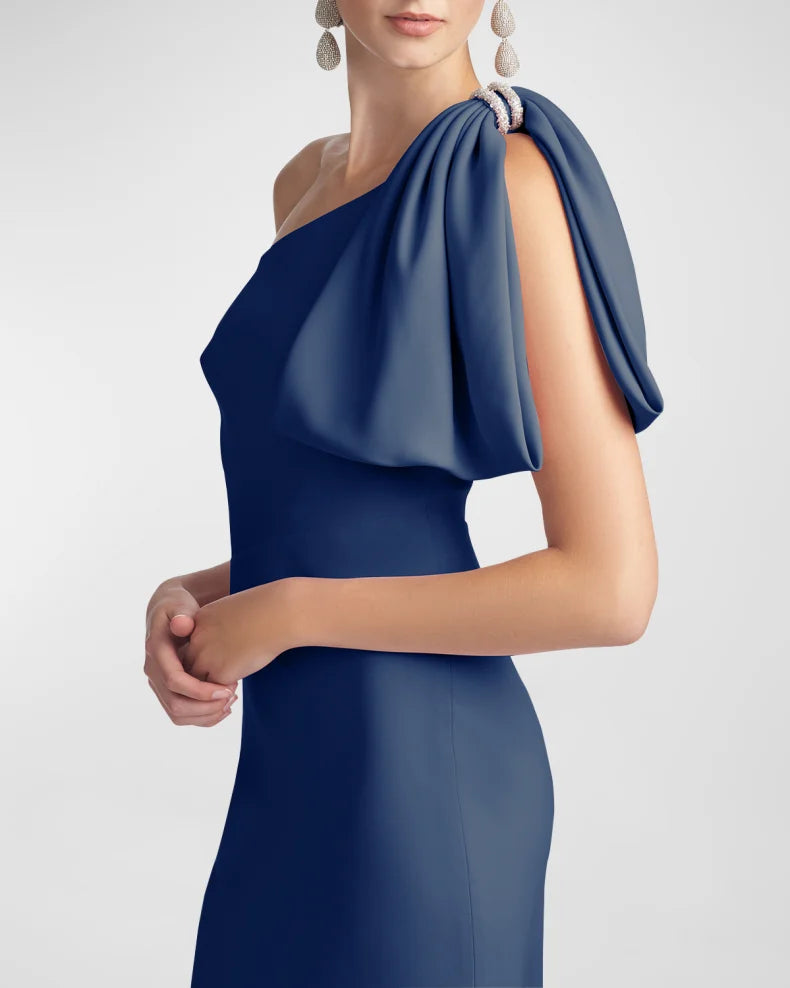 Aubrey Bias-Cut Satin Crepe Gown Beautiful and charming simple and unique design