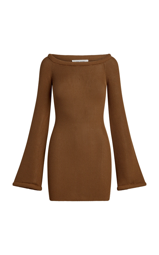 Eos Knit Silk-Cotton Mini Dress Simple gentle beautiful and grand