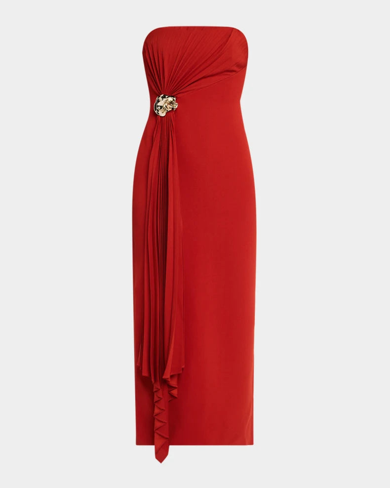Charming and unique design Beautiful generous simple Whitnell Strapless Midi Dress
