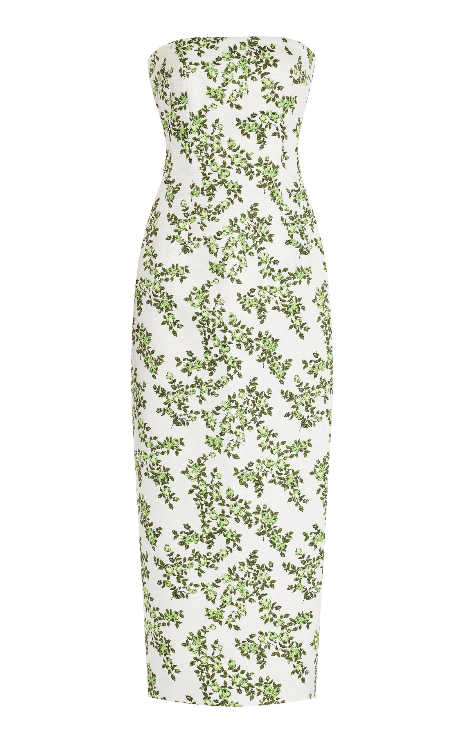 Strapless Taffeta Midi Dress Full of charm simple and atmospheric