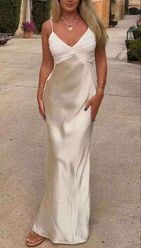 Mermaid Spaghetti Straps Long Prom Dress Simple atmospheric beautiful and unique desi