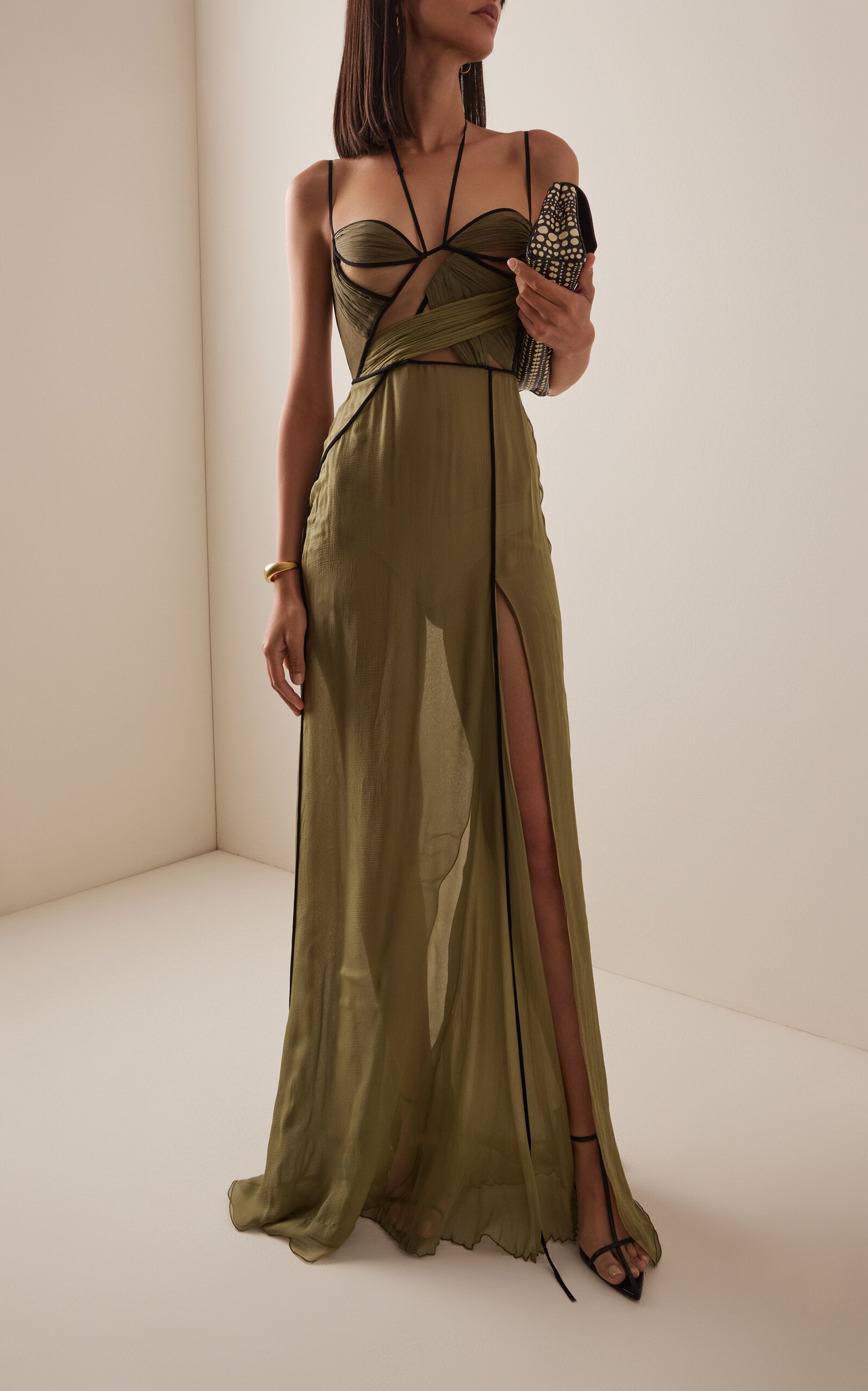 Mae Draped Silk Corseted Gown Simple gentle beautiful and grand