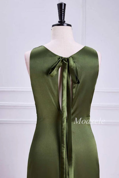 Tie Neck Keyhole Midi Dress in Simple gentle and grand