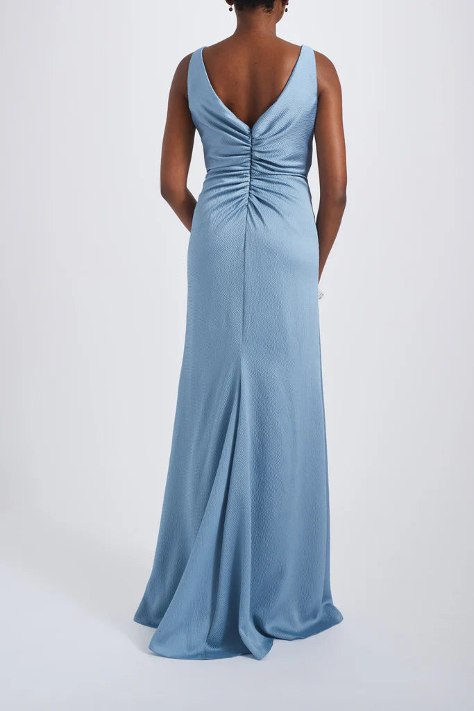Hammered Satin Gathered Dress Simple atmospheric beautiful and unique desig