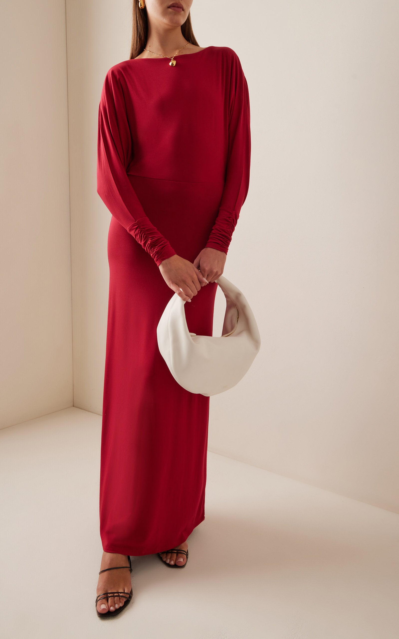 Sienna Draped Jersey Maxi Dress Simple gentle beautiful and grand