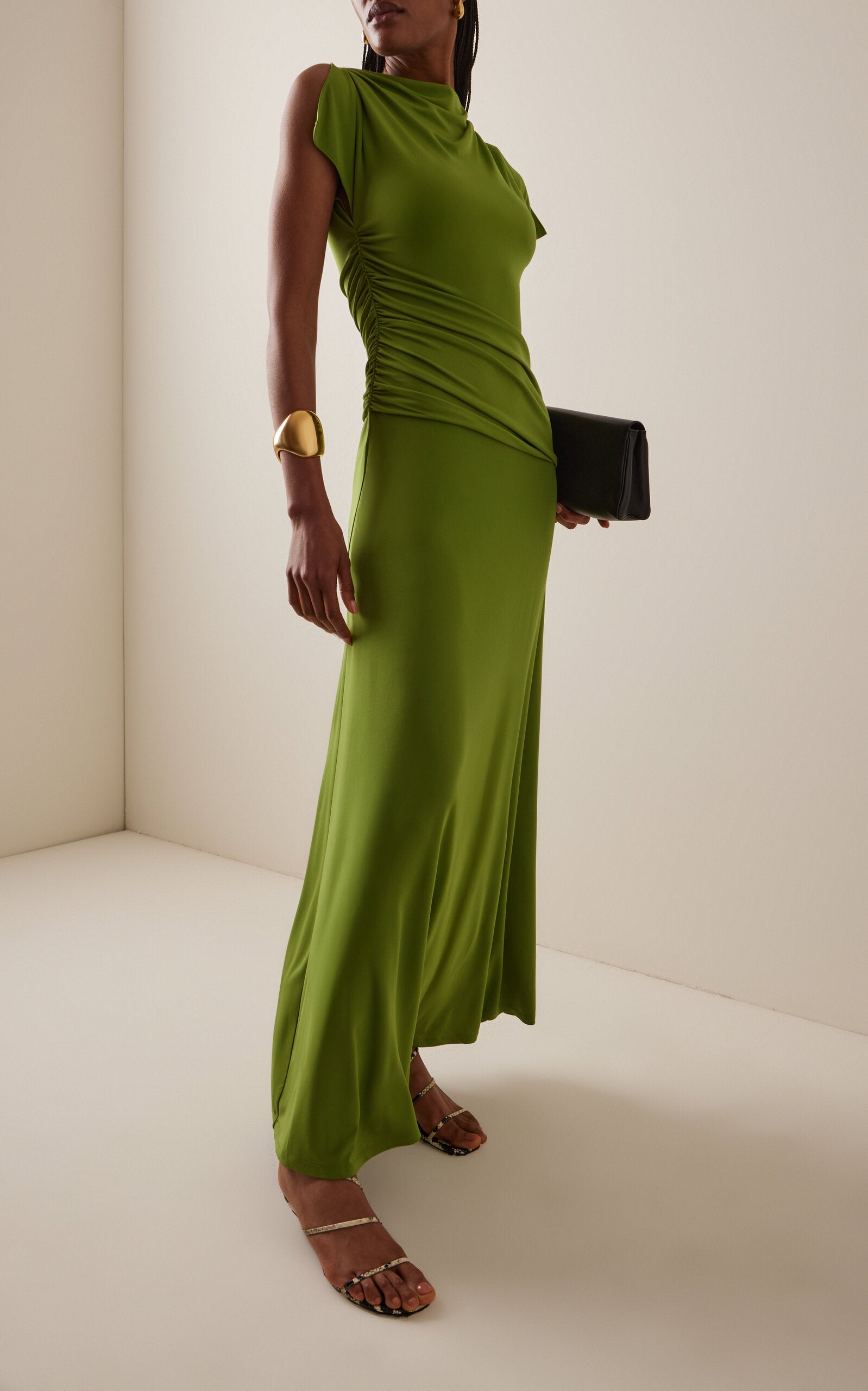 Draped Jersey Midi Dress Full of charm simple and atmospheric