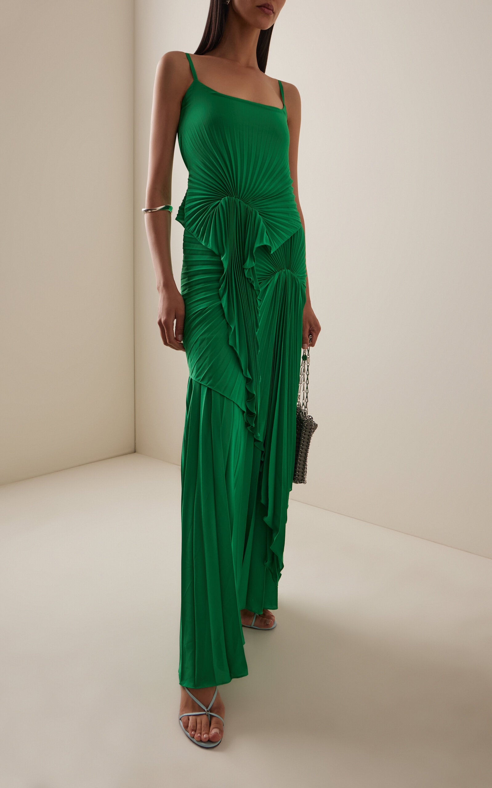 Ladies' Spring And Summer Vacation Dating Pleat Tie Piper Crocheted Cotton-Blend Knit Maxi Dress Draped Jersey Mini Dress