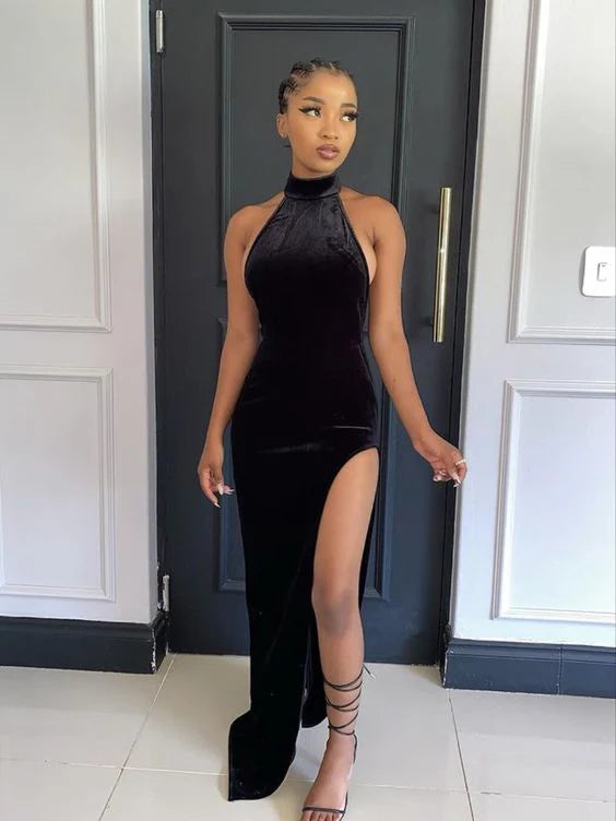 Velvet Party Prom Dresses, Formal Evening Dress