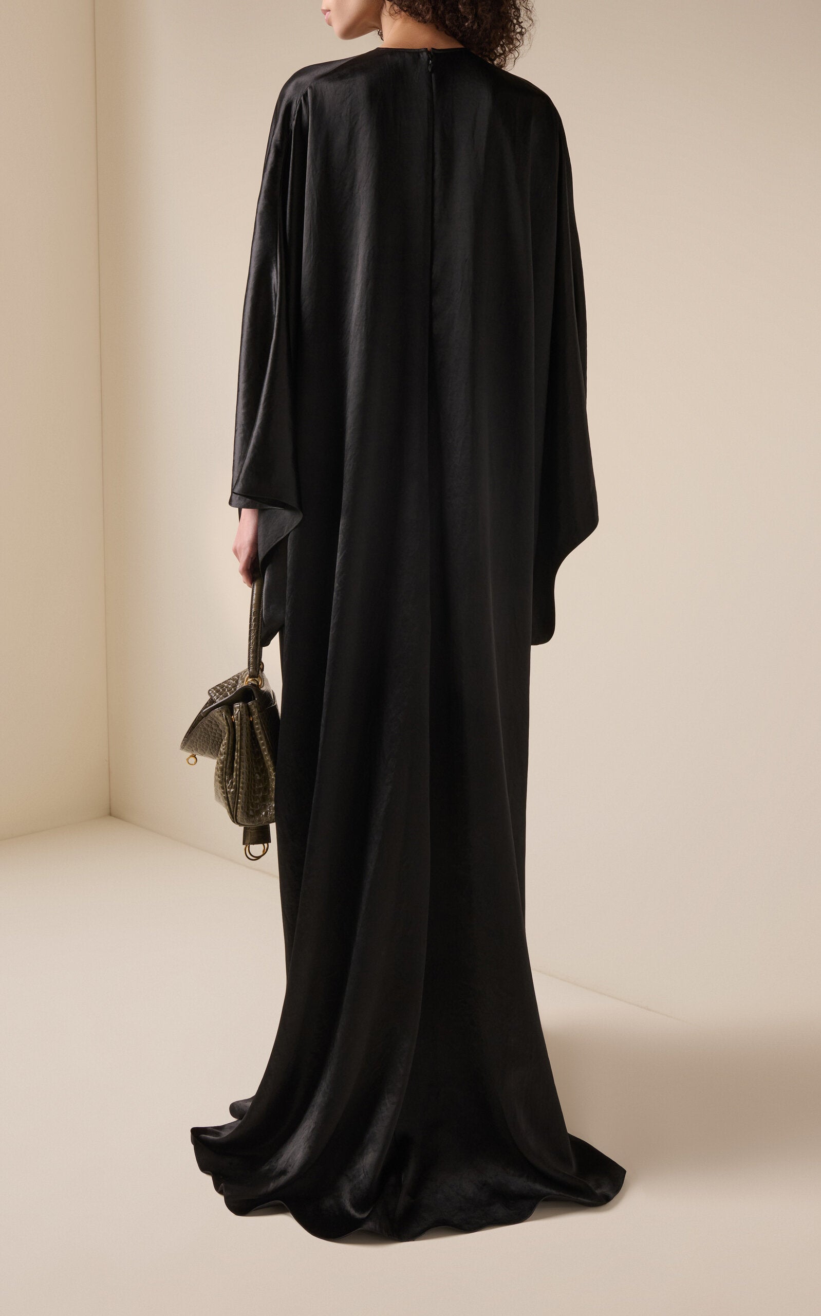 Satin Maxi Caftan Dress Gentle beautiful and grand