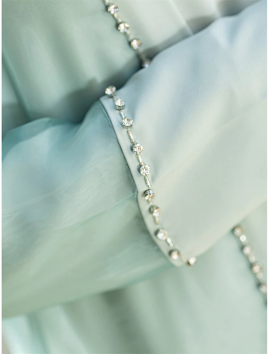 A-Line Mother of the Bride Dress Elegant Vintage Crew Neck Floor Length Satin Long Sleeve with Beading