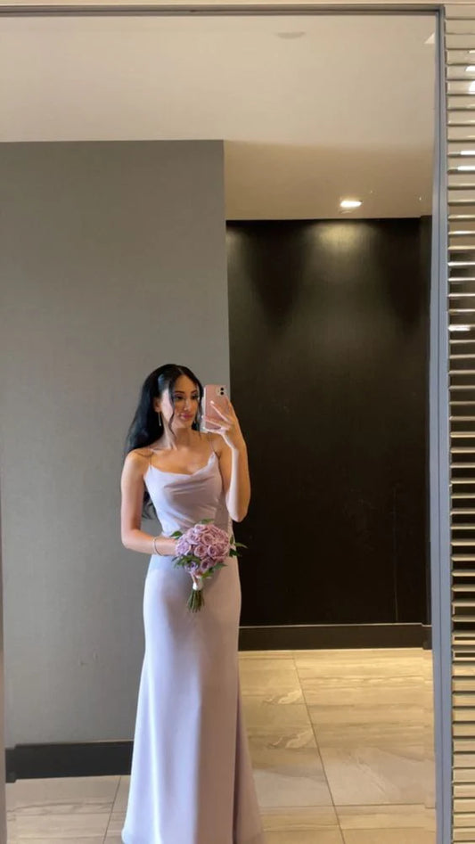Sexy Lilac Mermaid Prom Dresses Long Evening Party Dress Bridesmaid Dress