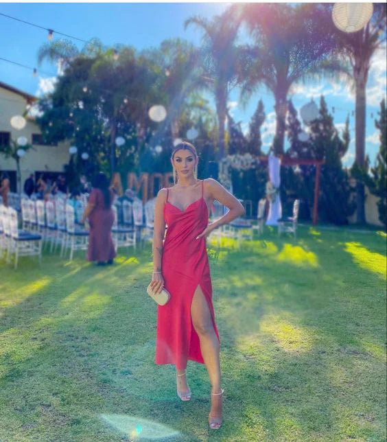 Prom Dresses Midi Evening Dresses Simple elegant gentle ﻿