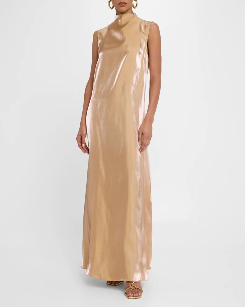 Araya Funnel-Neck Organza Dress Charming and unique design Beautiful generous simple