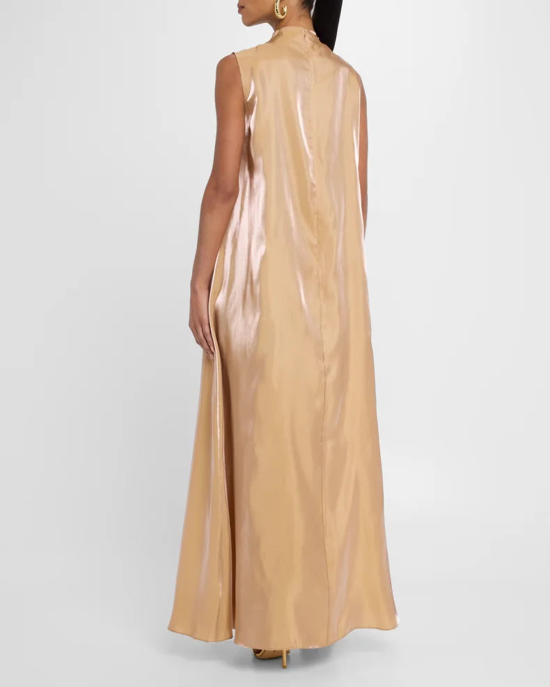 Araya Funnel-Neck Organza Dress Charming and unique design Beautiful generous simple