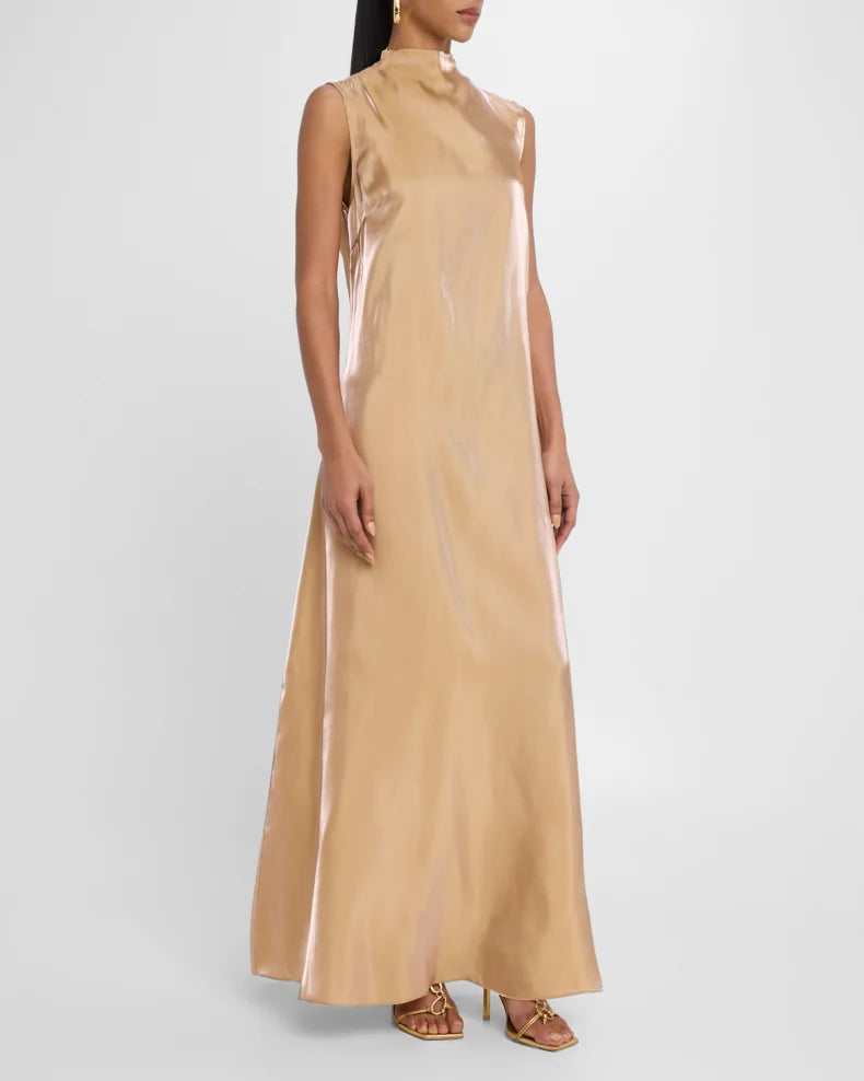 Araya Funnel-Neck Organza Dress Charming and unique design Beautiful generous simple