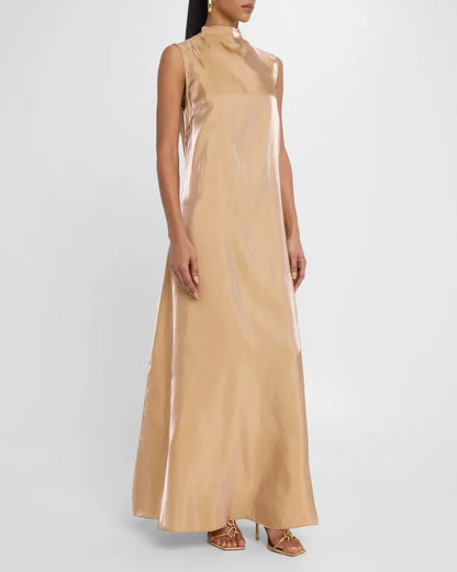 Araya Funnel-Neck Organza Dress Charming and unique design Beautiful generous simple