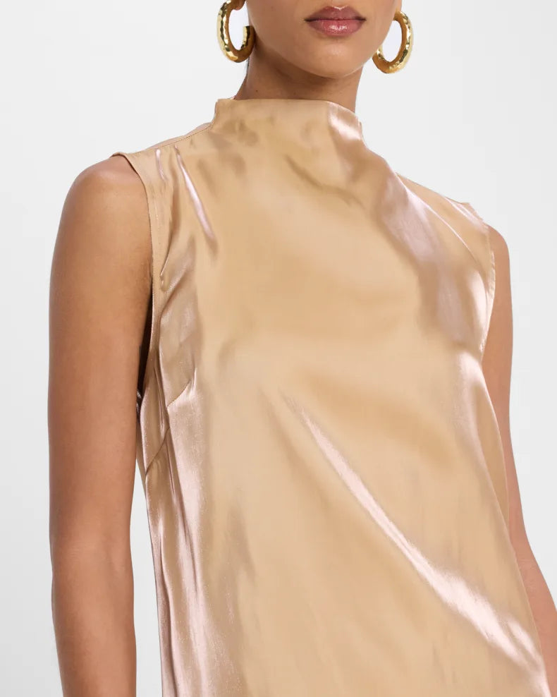 Araya Funnel-Neck Organza Dress Charming and unique design Beautiful generous simple