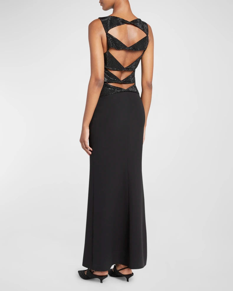 Cutout Trumpet Silk Gown Charming and unique design Beautiful generous simple