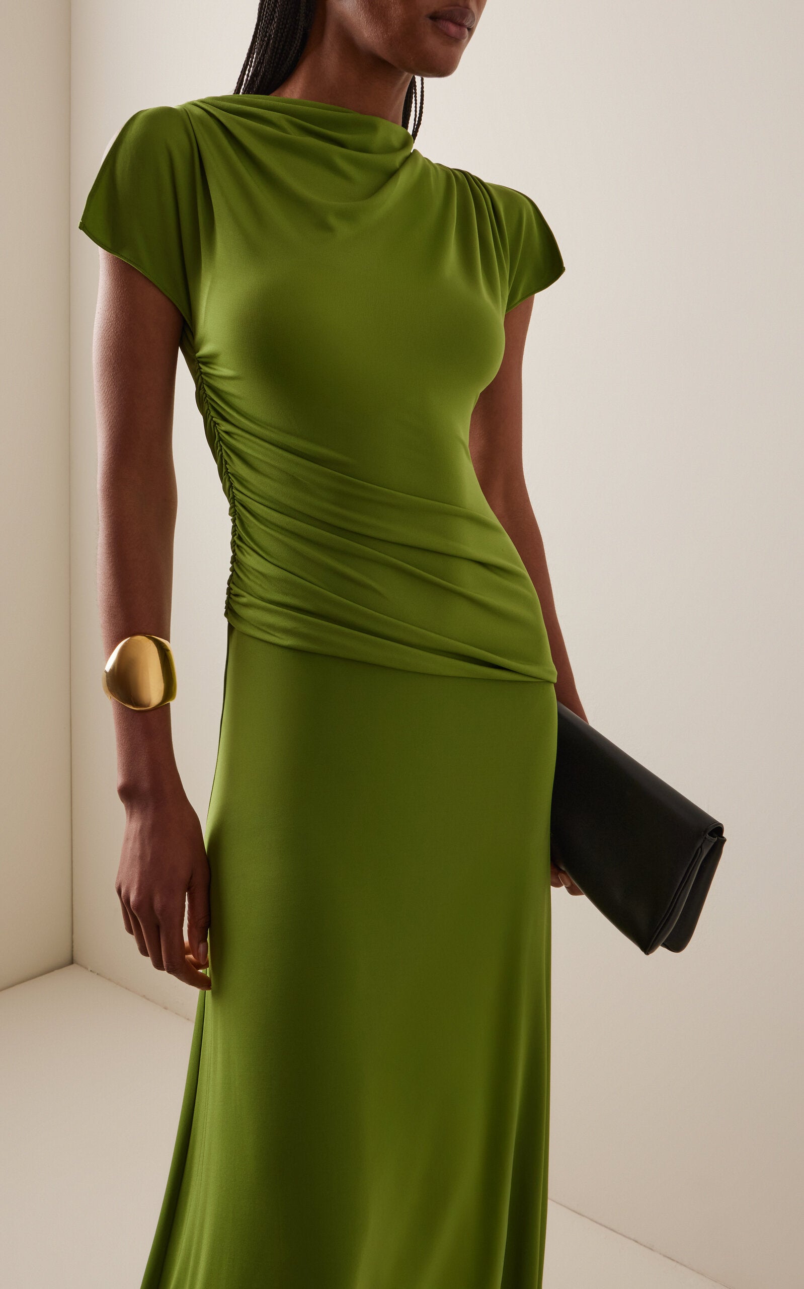 Draped Jersey Midi Dress Full of charm simple and atmospheric