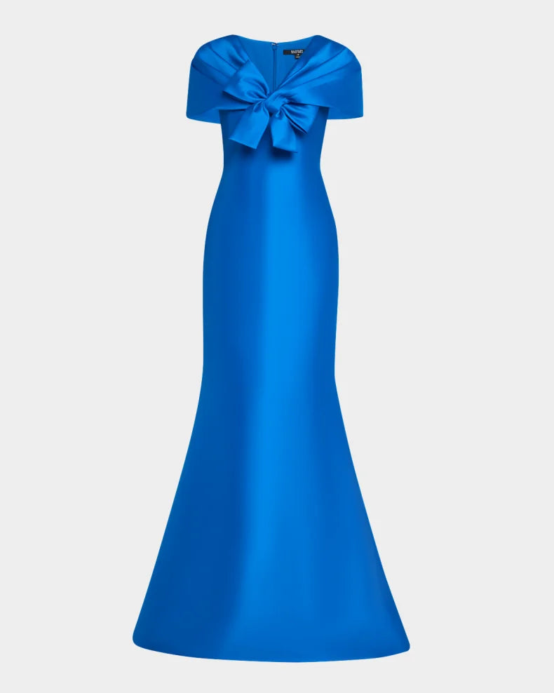 Bow-Front Shawl Trumpet Gown Beautiful and charming simple and unique design