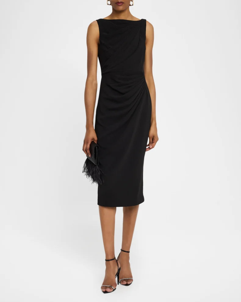 Sleeveless Draped Midi Dress Charming and unique design Beautiful generous simple