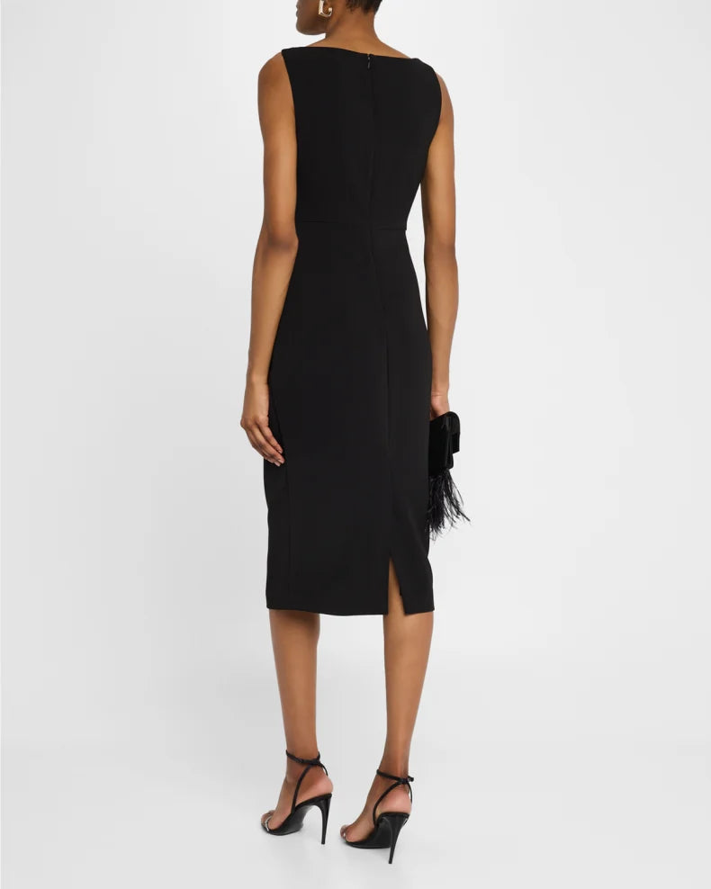 Sleeveless Draped Midi Dress Charming and unique design Beautiful generous simple