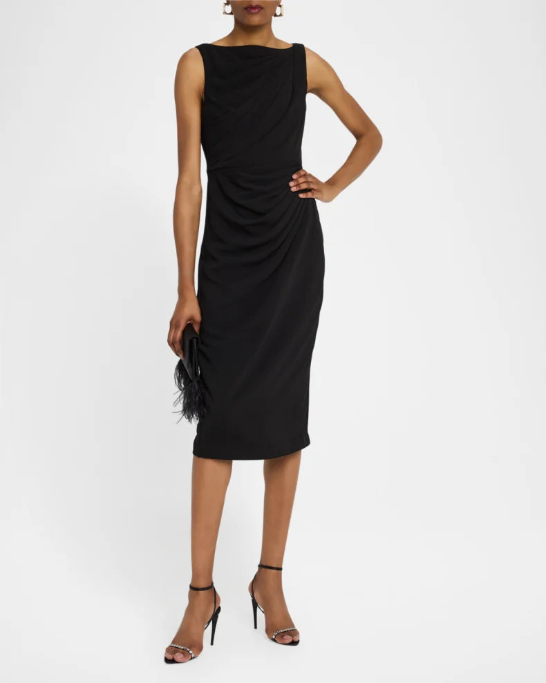 Sleeveless Draped Midi Dress Charming and unique design Beautiful generous simple