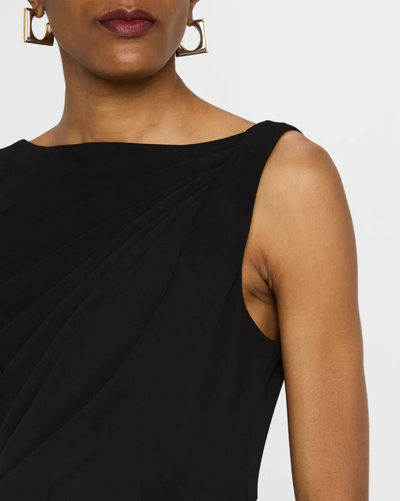 Sleeveless Draped Midi Dress Charming and unique design Beautiful generous simple
