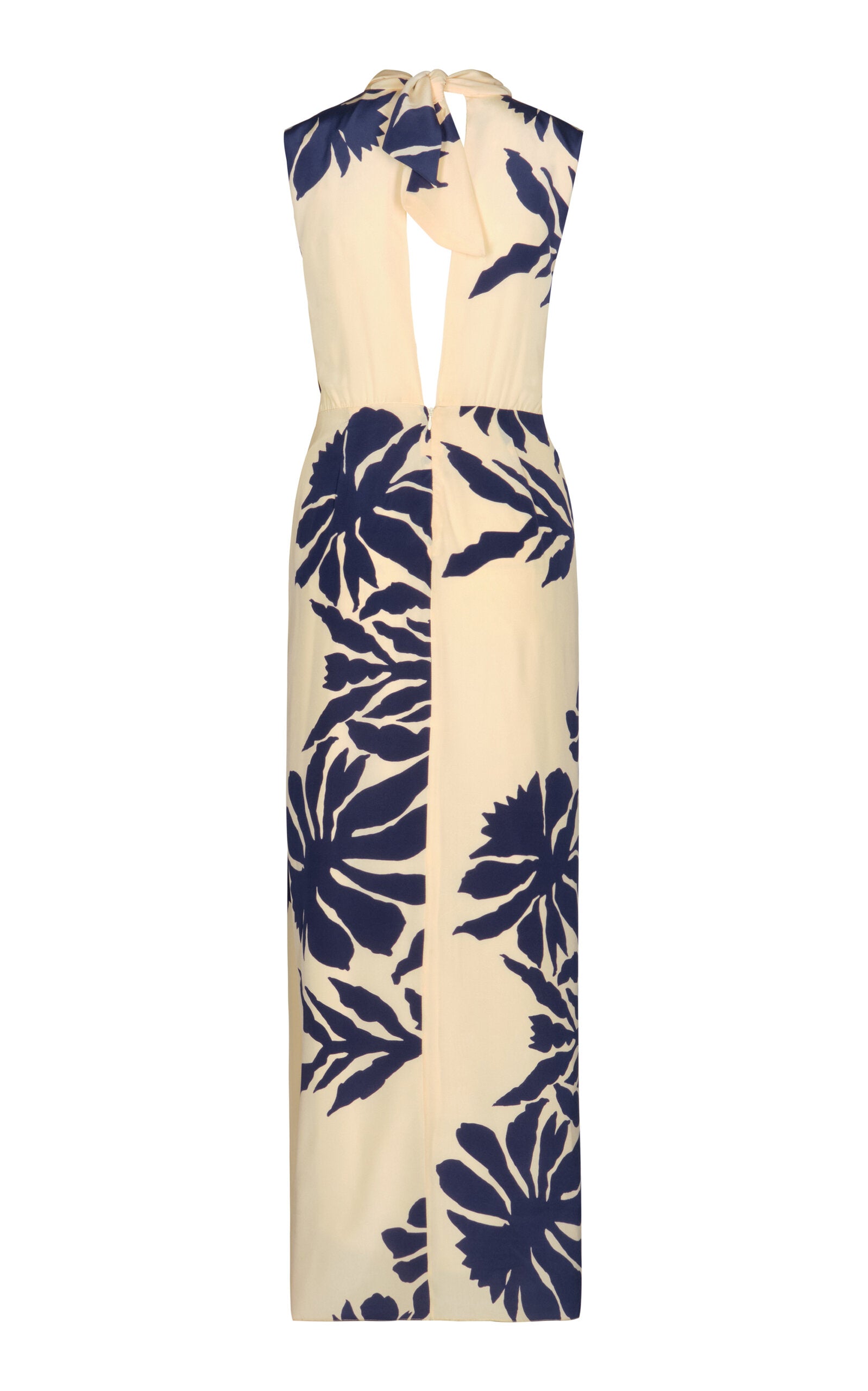 Cutout Silk Midi Dress Full of charm simple and atmospheric