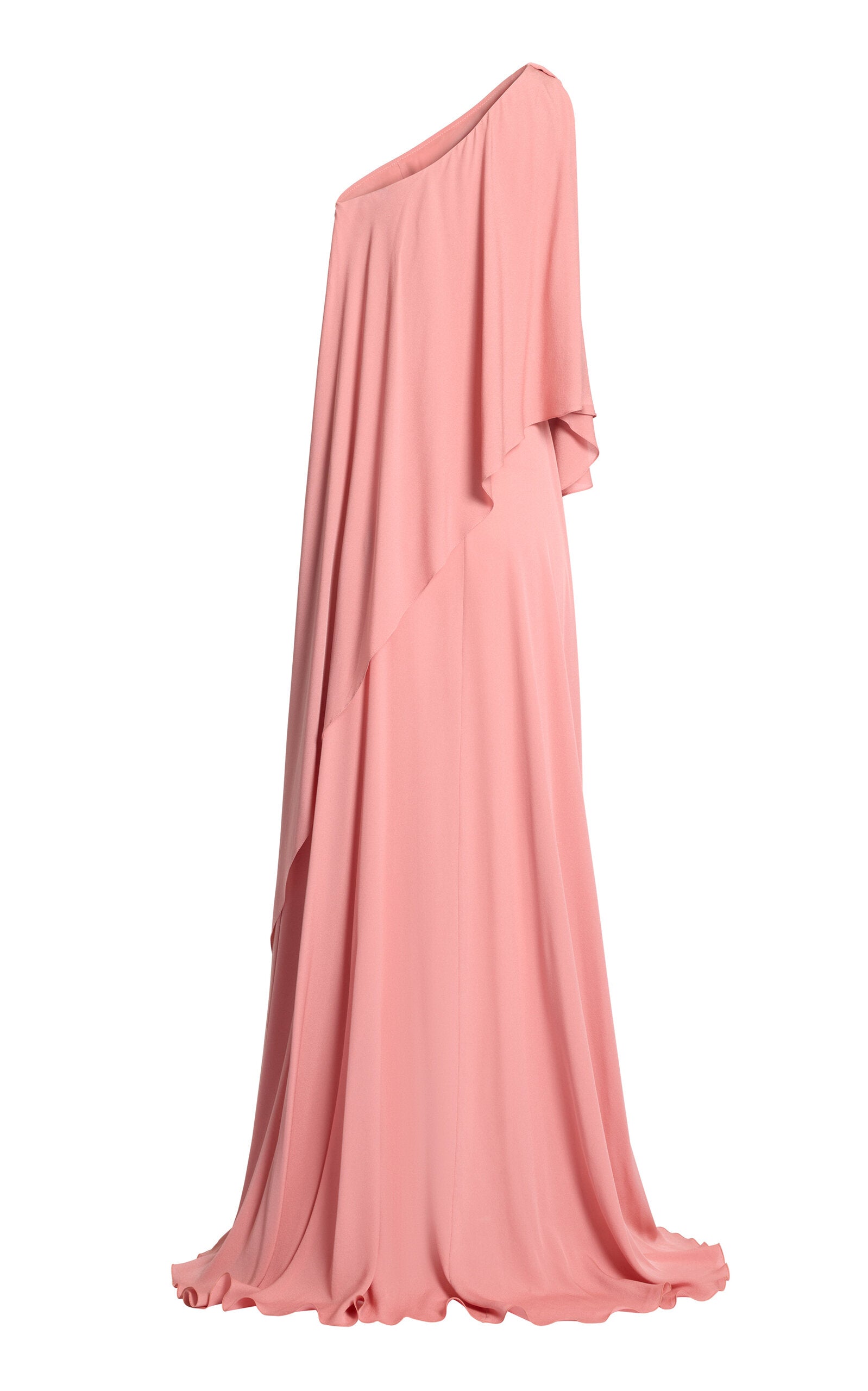 Party Dresses Draped Silk Georgette GownGentle beautiful and grand