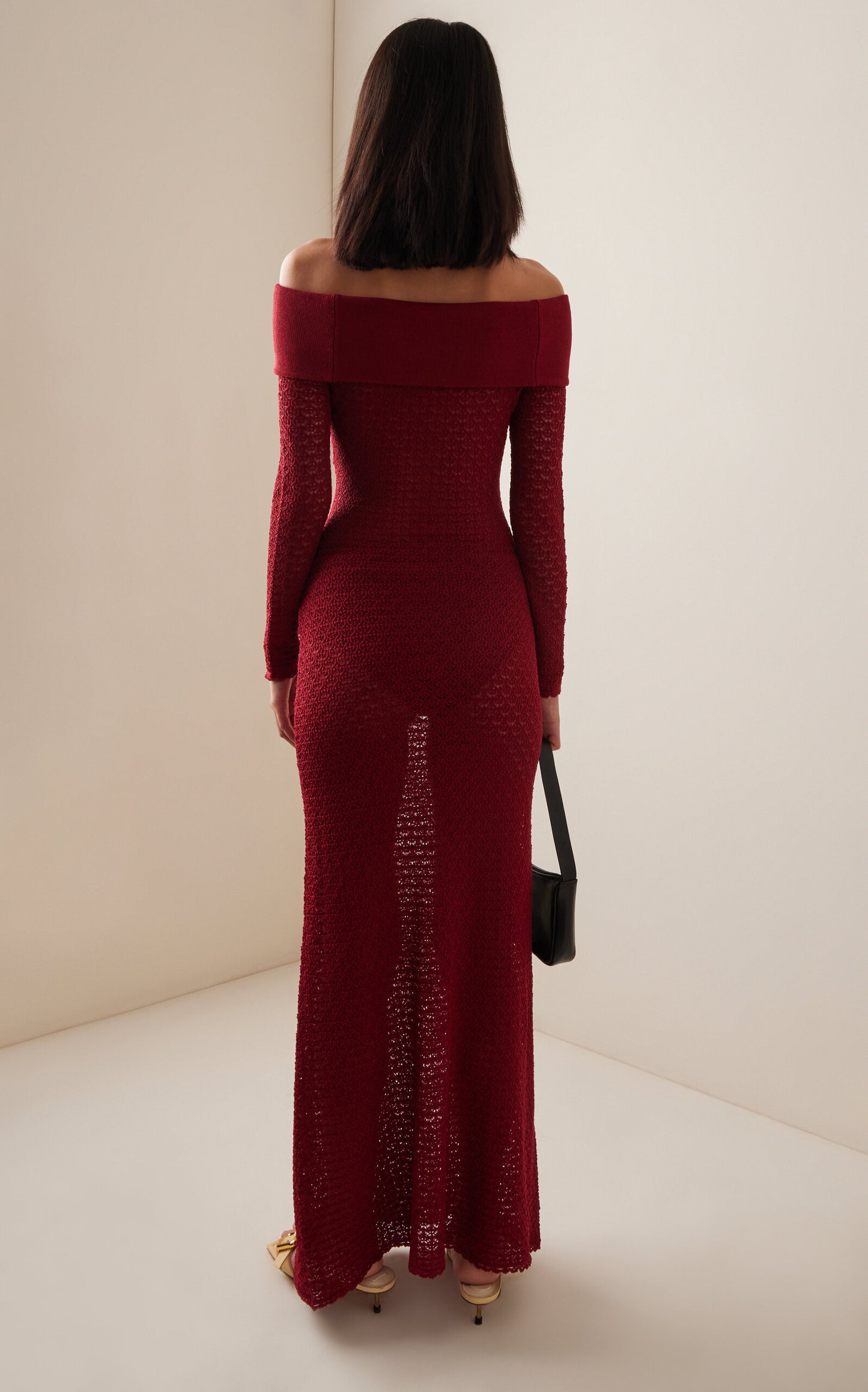Estelle Bow-DetExclusive Romy Knit Off-The-Shoulder Maxi Dress Simple gentle beautiful and grand