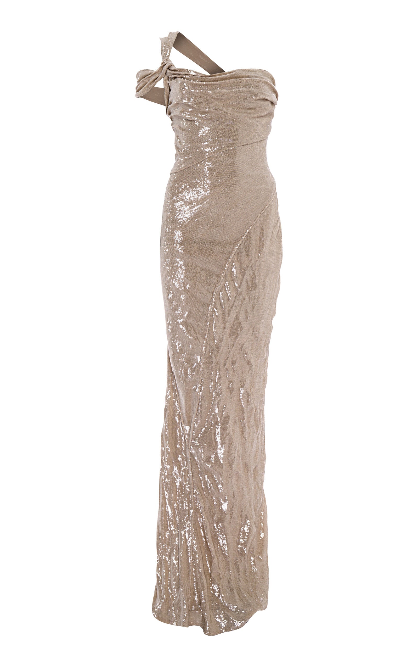 Twisted Sequined Silk Gown Gentle beautiful and grand