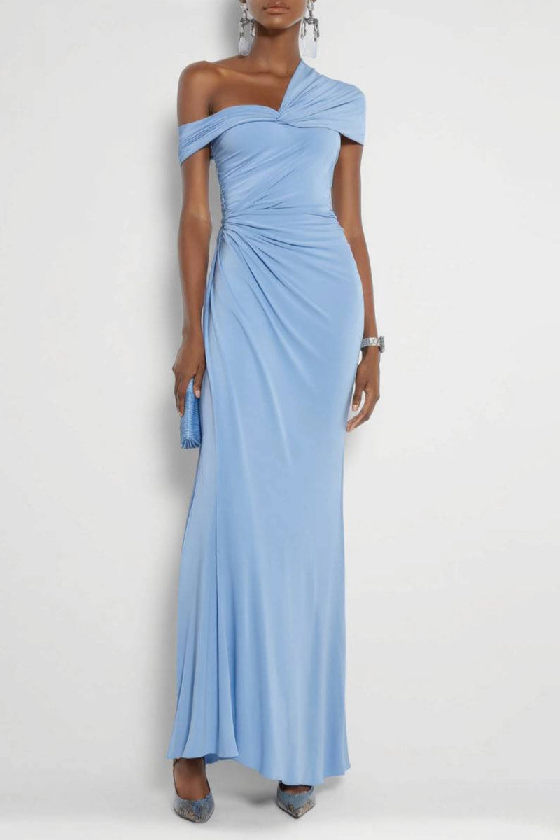 Wedding Guest Formal Dress Light Blue Multi-Wear Maxi Dress Simple beautiful generous and full of charm