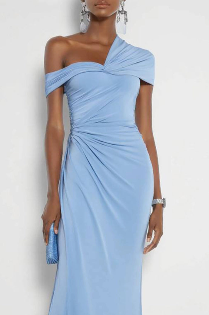 Wedding Guest Formal Dress Light Blue Multi-Wear Maxi Dress Simple beautiful generous and full of charm