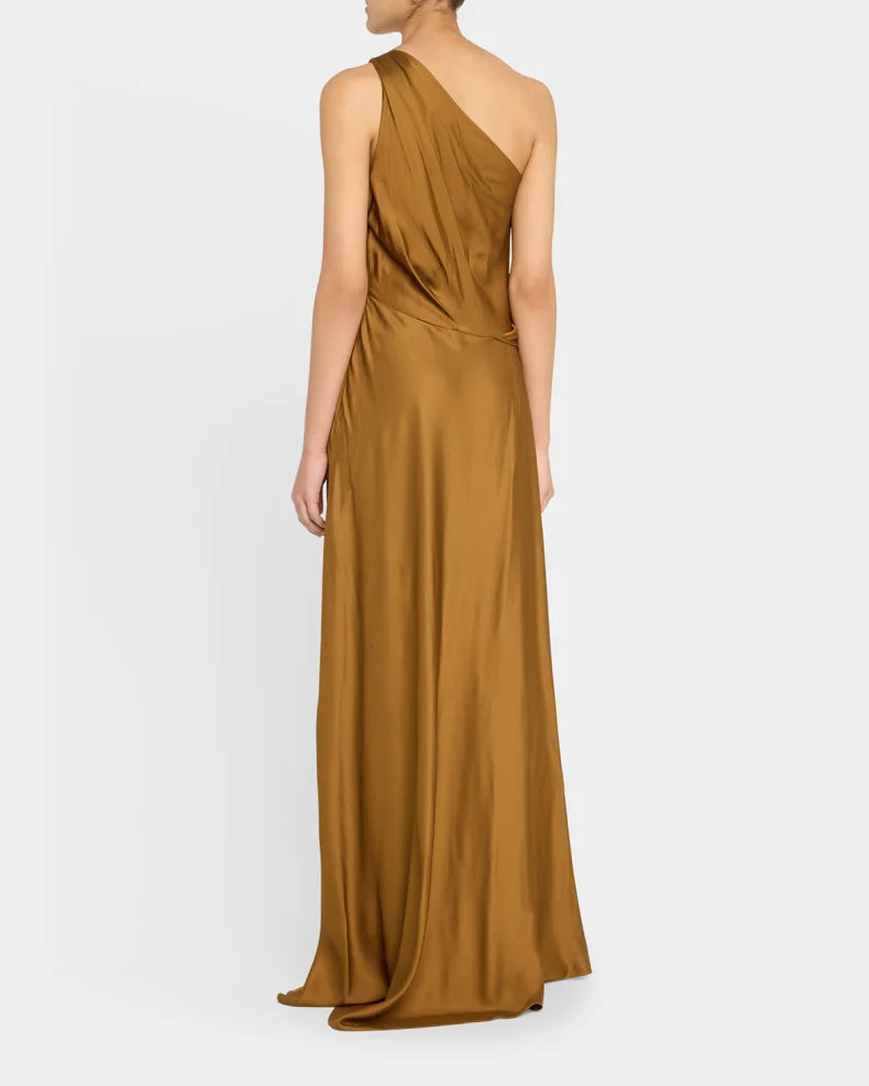 Charming and unique design Beautiful generous simple Aster One-Shoulder Satin Gown