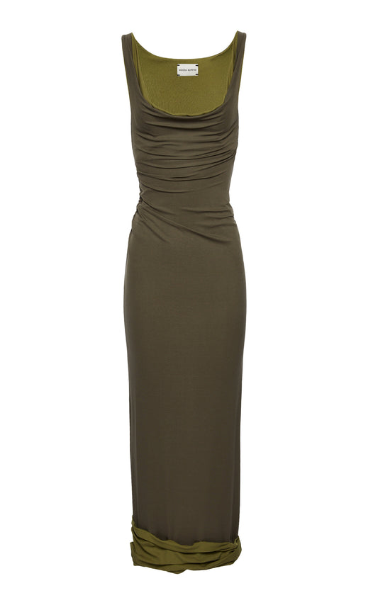 Scoop-Neck Maxi Dress Simple gentle beautiful and grand