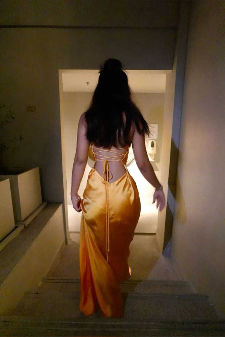 Spaghetti Straps Long Prom Dress Sexy Evening Party Dress