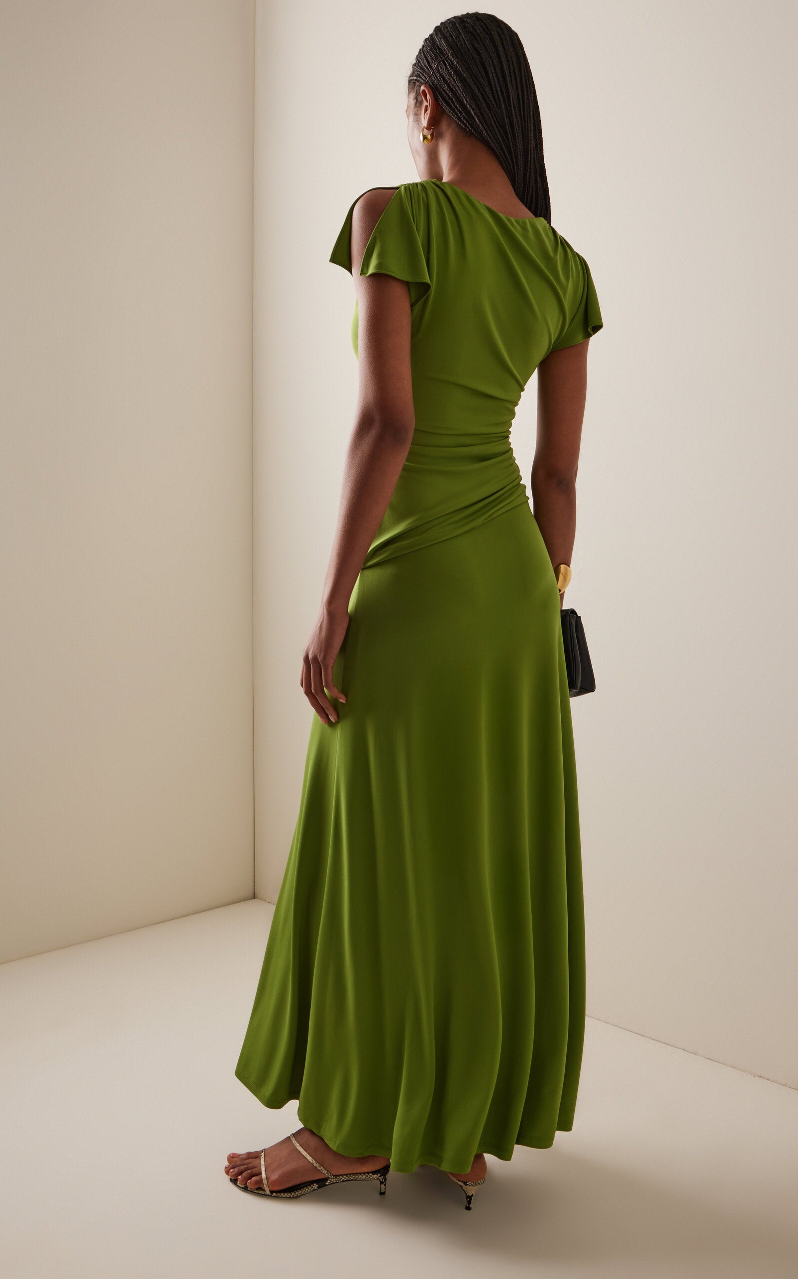 Draped Jersey Midi Dress Full of charm simple and atmospheric