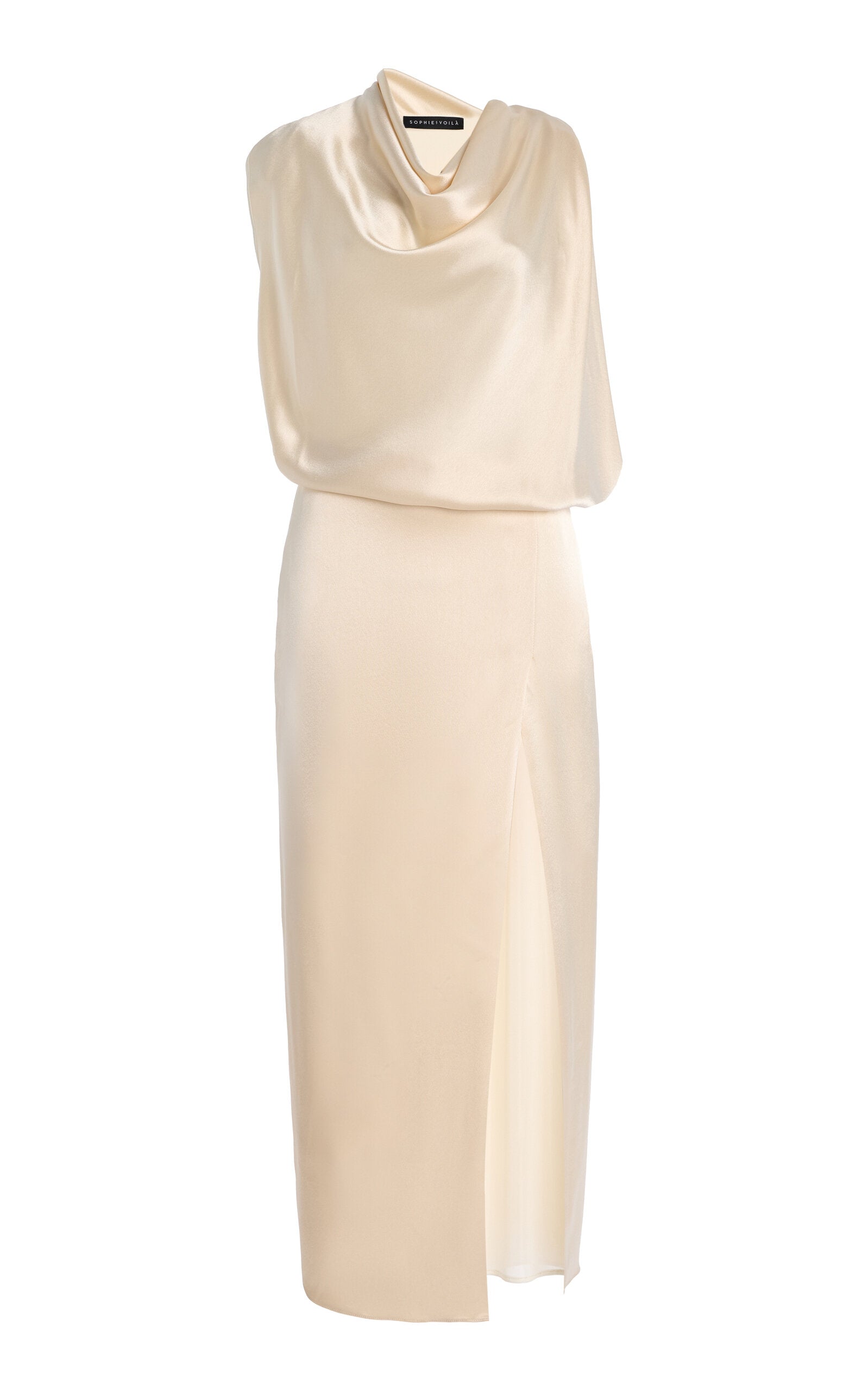 Draped Satin Dress  Gentle beautiful and grand