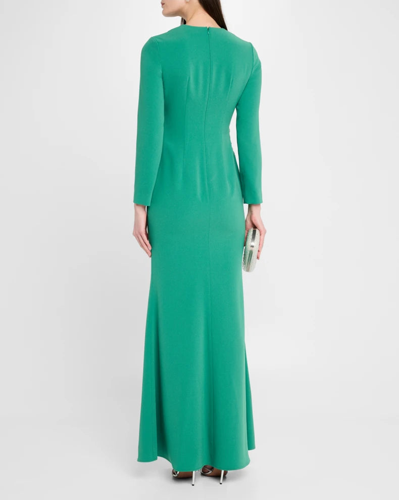 Jordyn Crystal Long-Sleeve Trumpet Gown Charming and unique design Beautiful generous simple