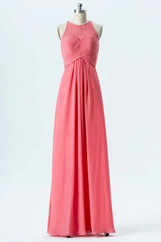 Sleeveless Backless Bridesmaid Dress Gentle beautiful and generous